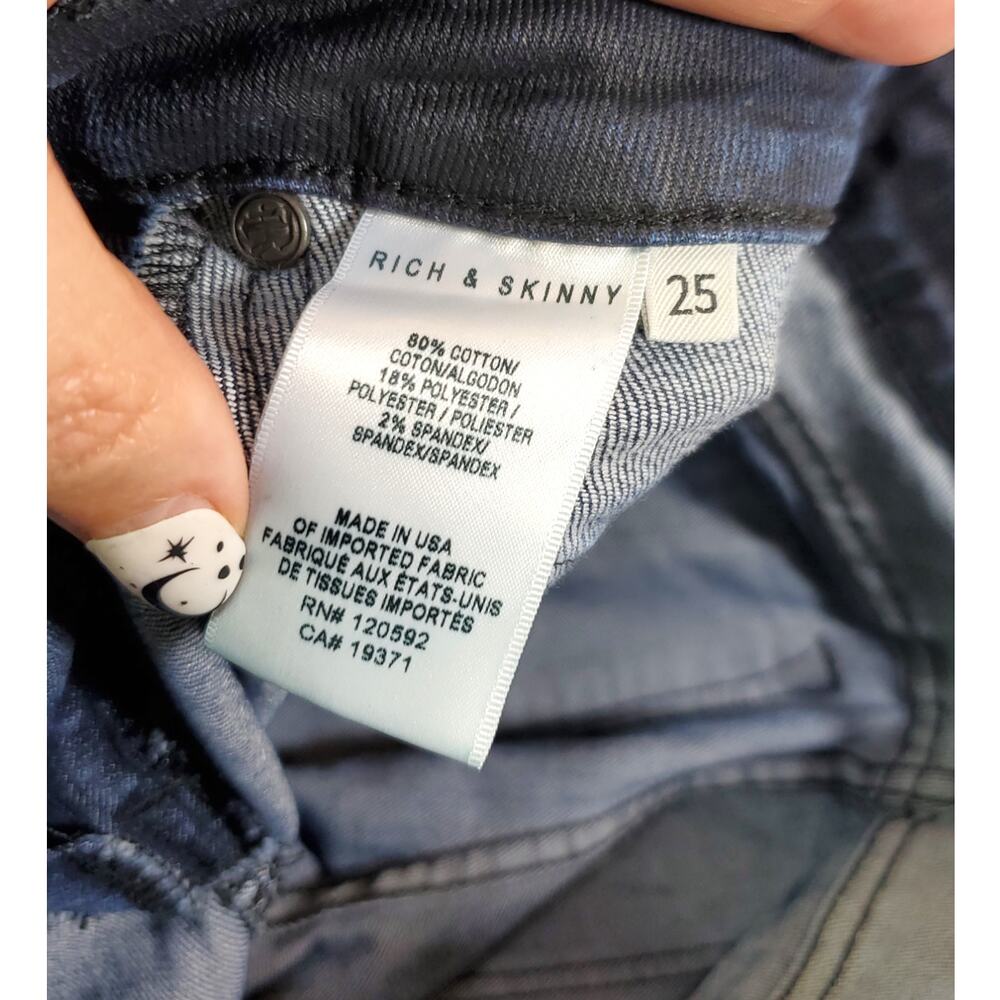 Rich & Skinny | Clean Victory, Two Tone Skinny Jeans | Size 25 - Picture 4 of 6
